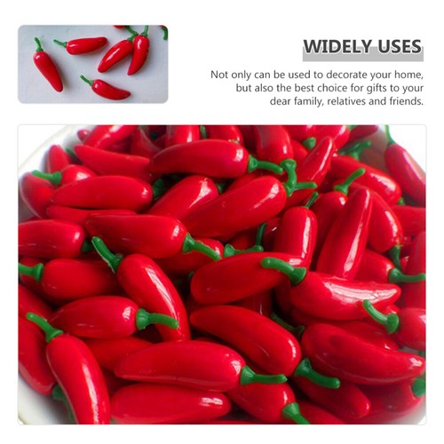 100 Pcs Small Hot Pepper Artificial Mini Red Peppers Fake Chili - Picture 8 of 11