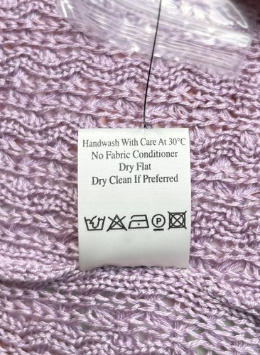 Spirit Of The Andes Cardigan - Size M 10 12 - Purple Lilac Pima Cotton Long BNWT - Picture 9 of 9