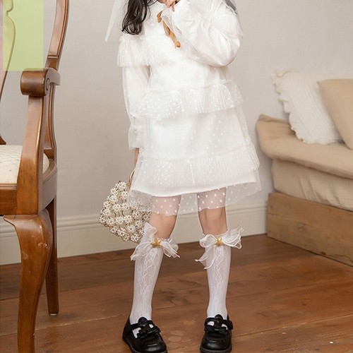 Lace Star Kids Hosiery Girls Long Socks Korean Style Stockings Knee High Socks - Picture 11 of 26