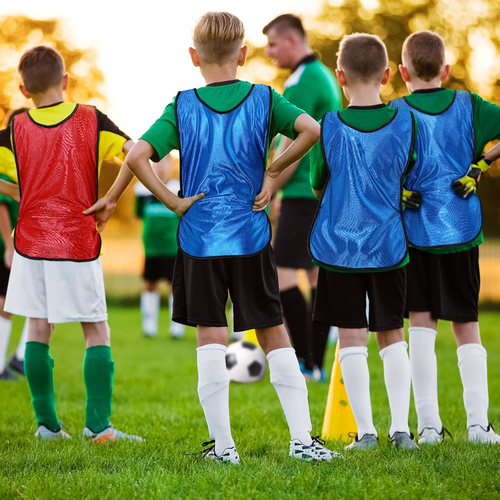 24 Pieces Team Pinnies Jerseys for Kids Youth Scrimmage Training Game Soccer Ves - Picture 6 of 7