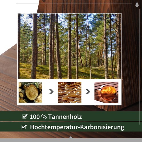 Outsunny garden fountain water feature decorative fountain barrel fountain wood - Picture 7 of 9