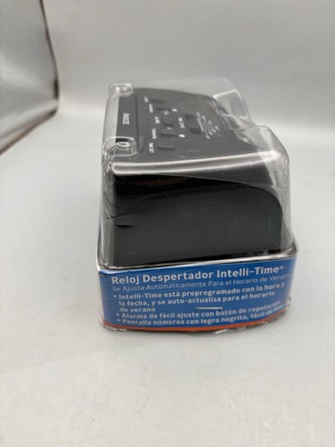 ACU RITE Intelli-Time Alarm Clock 13002A3 NEW Black Electric W/ Snooze Button - Picture 5 of 6