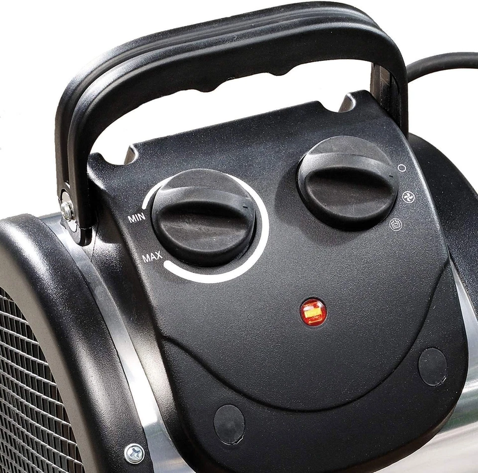 Ventilador Calentador Invernadero Eléctrico Acero Inoxidable Compacto Portátil Foto 4 de 4