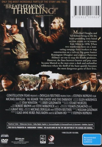 The Ghost and the Darkness (DVD) Michael Douglas Val Kilmer Bernard Hill - Picture 3 of 3