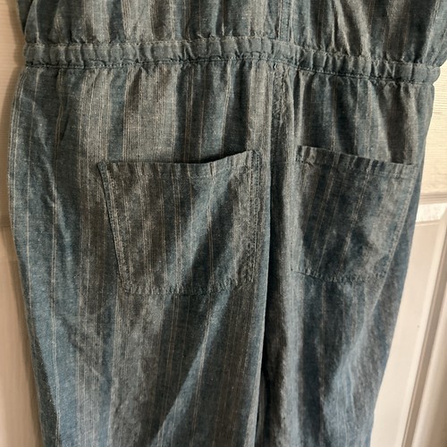 Prana Jumpsuit Womens Blue Wayferes Romper Overalls Hemp Organic Cotton XL - Picture 8 of 9
