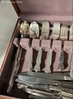 Gorham Sterling Silver Serving Spoons & Forks Flatware Set w/ Case Lot Of 63 Pcs