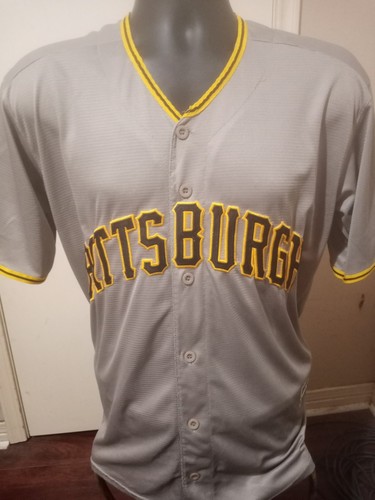 MLB Majestic CoolBase Pittsburgh Pirates Starling Marte grau Trikot Herren Small "