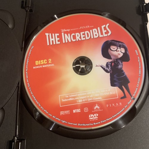 The Incredibles DVD Movie: Disney Pixar 2-Disc Collector's Edition. DVD8 - Picture 7 of 7