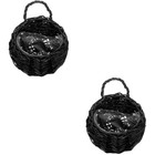  2 Count Hanging Flower Baskets Outdoor Wicker for Plants Planter