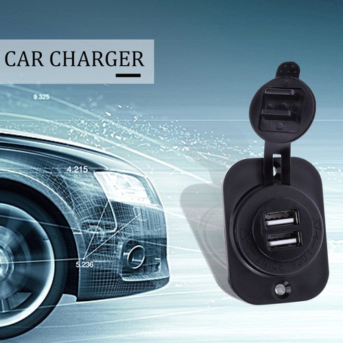 12V Car Motorcycle Dual USB Adapter Cigarette Lighter Socket Power Plug for - Photo 5 sur 12