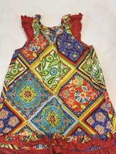 Bonnie Jean Ruffle Multi Color Floral Spring Summer Sun Dress Size 4