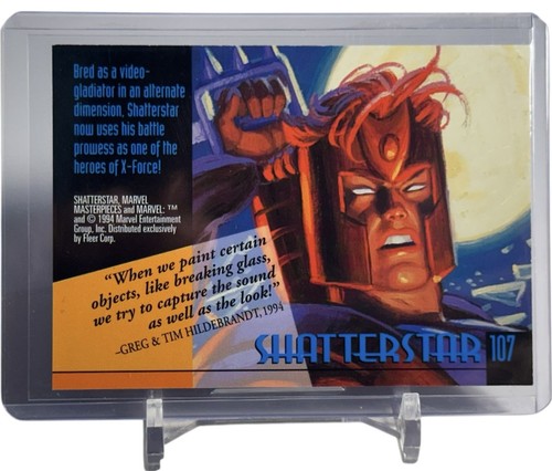 Shatterstar Marvel Masterpieces 1994 Gold Foil Signature Series Card #107 - NR! - Bild 2 von 5