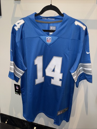 Detroit Lions Amon-Ra St. braun blau Trikot alle genäht Erwachsene Größen XL