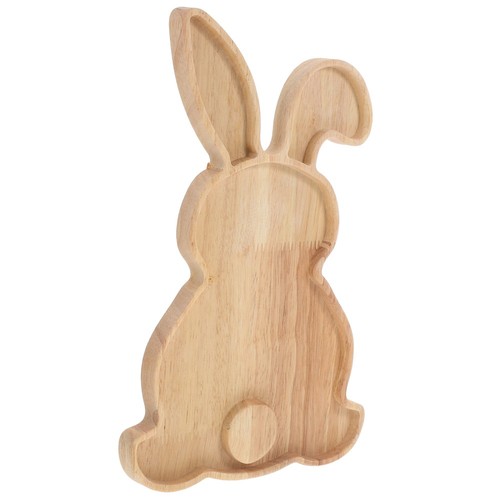 Tablero de charcutería en forma de conejito de Pascua bandeja de madera plato de dulces - Imagen 7 de 12