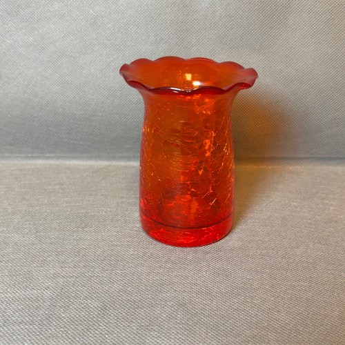 Vintage mundgeblasen Rubinrot Crackle Glas Miniatur Krug 3,5" Top - Bild 2 von 8