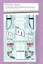 1/24 JWTBM 2004 KASEY KAHNE #9 DODGE DEALERS DODGE "HAT SCHEME" DECAL SHEET