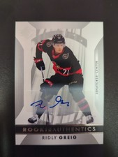 2023-24 SP HOCKEY UPPER DECK ROOKIE AUTHENTICS AUTO RIDLY GREIG #106 🔥 