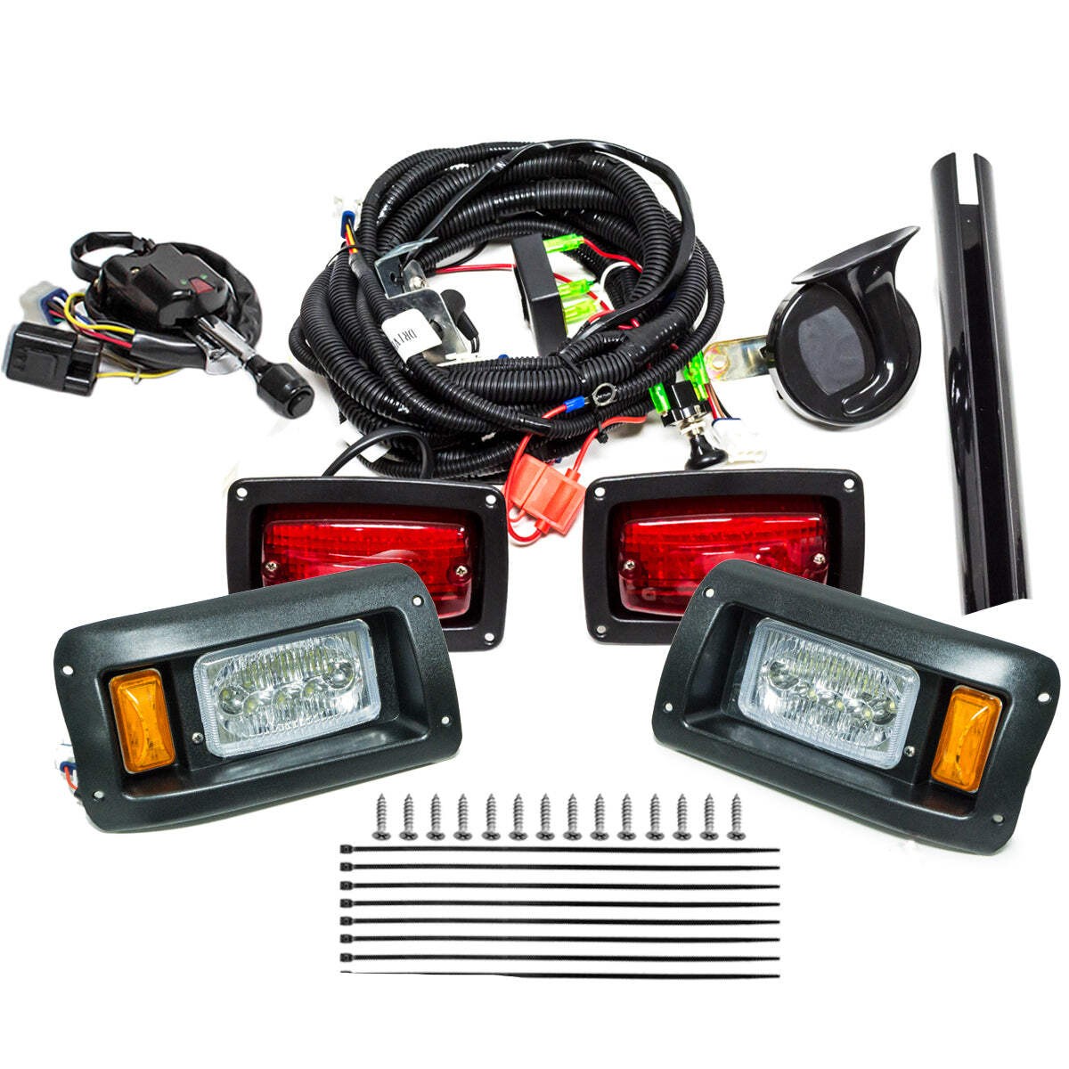 LED Headlight & Tail Light Kit Deluxe Street Package for Club Car DS Golf Cart
