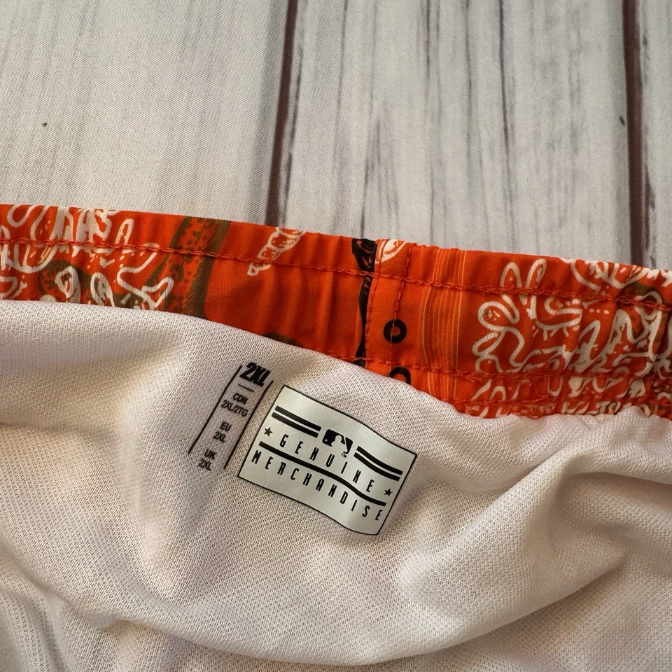 Pantalones cortos de tabla para hombre San Francisco Giants forrados talla 2XL naranja pez tropical Foto 4 de 4