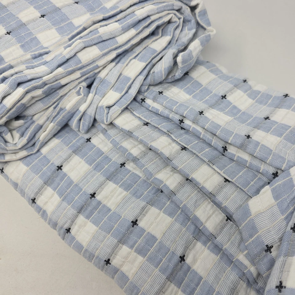 Pottery Barn Teen Pebble Beach Coverlet Full/Queen Blue Cotton - Image 2 of 3