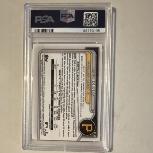 2024 Bowman Chrome Prospects Paul Skenes #BCP-125 PSA 9 Pittsburgh Pirates