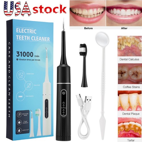 Limpiador dental eléctrico 6 modos removedor de placa blanqueamiento dental limpieza - Imagen 3 de 23