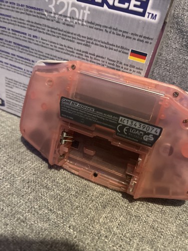 BOXED Clear Transparent Pink Nintendo Gameboy Advance Console Tested Complete - Picture 7 of 10