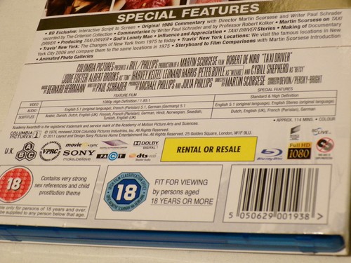 Taxi Driver: 35th Anniversary Edition – Region Free Blu Ray 1976 w Dustcover Use - Picture 5 of 7