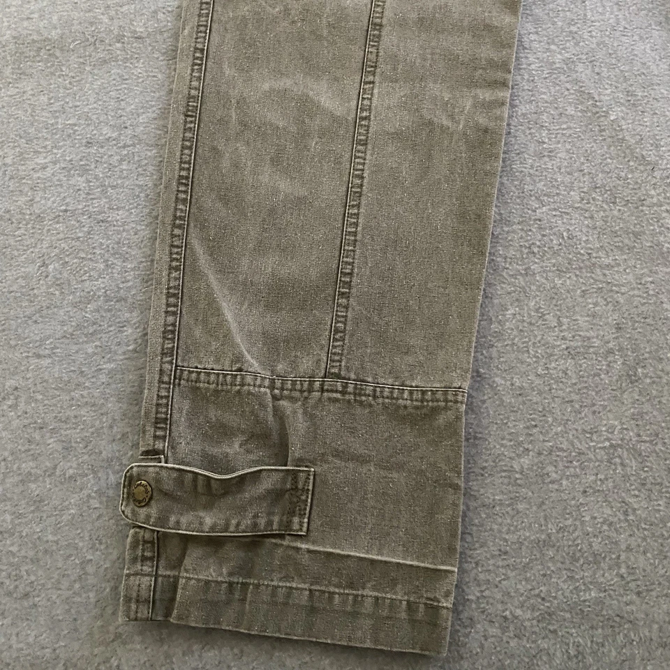 Vtg Cabelas Pants Women’s 27 Green Convertable Canvas High Rise 80s Outdoor 90s - Image 3 of 4