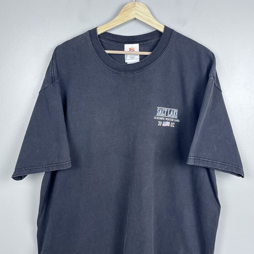 Vintage T-Shirt Salt Lake City 2002 Olympics Winter Graphic Print Size XL - Bild 5 von 11