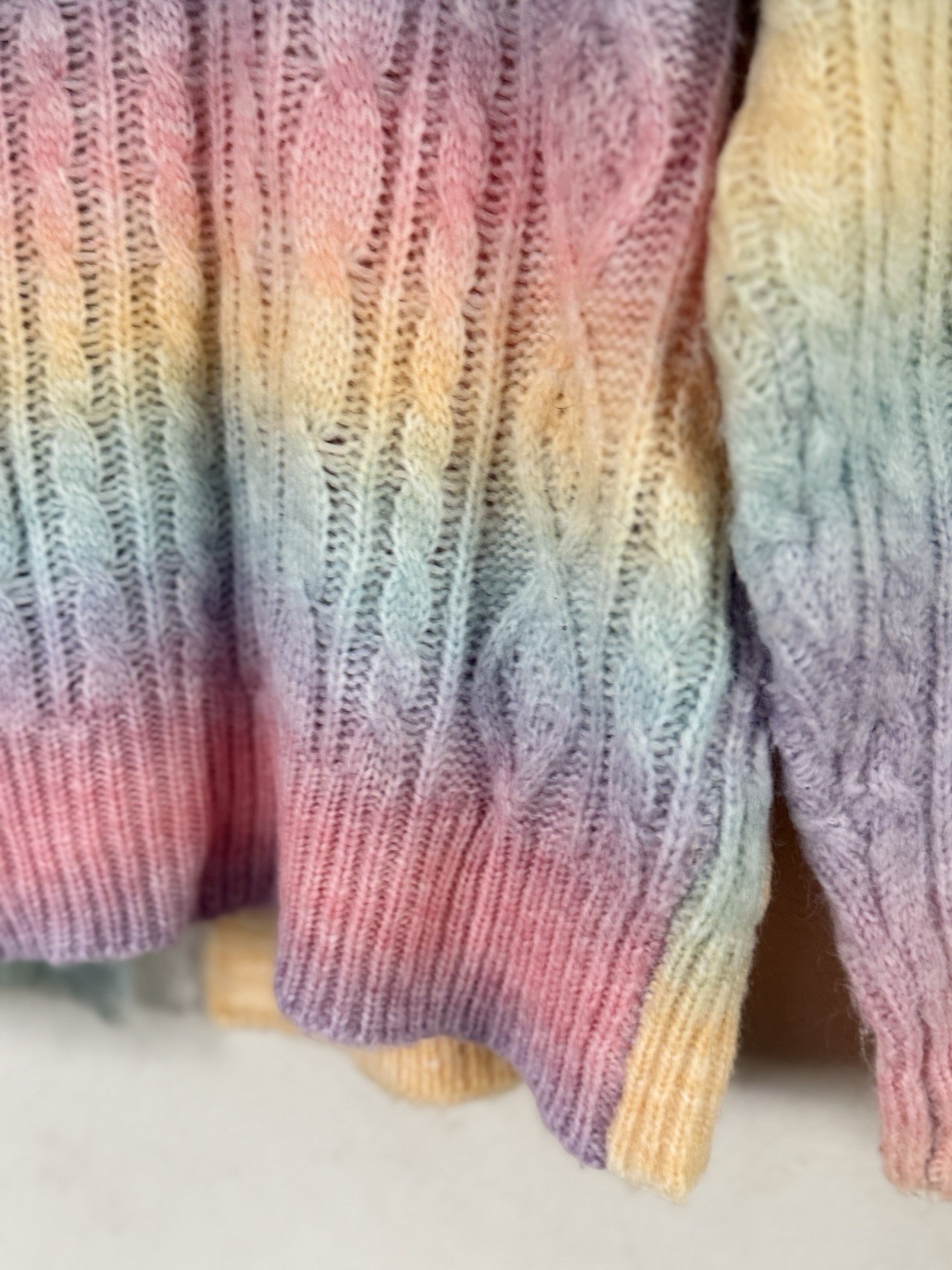 Haptics Women’s Rainbow button down cable knit ca… - image 8