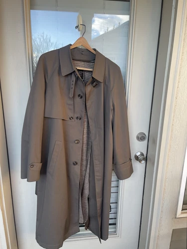 Trench cappotto vintage Christian Dior Monsieur taglia 42R lana marrone fodera rimovibile