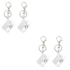 4 pcs Mini Photos Album Keychain Portable Pocket Picture Frame Key Ring Decors