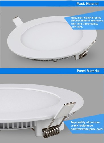 LED Panel Einbaustrahler Einbauleuchte Deckenleuchte Flach Rund Einbau Spot 230V - Picture 79 of 82