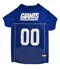 Pets First NFL Dog & Cat Mesh Jersey, New York Giants Large New