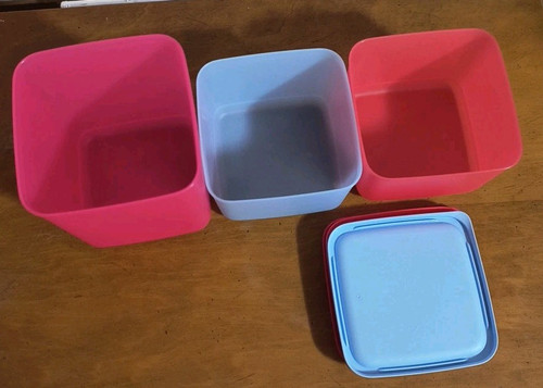 Tupperware Basic hell quadratisch 3-teiliges Set Neu - Bild 6 von 8
