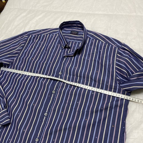 PAUL & SHARK Men’s Blue Striped Embroidered Flags Long Sleeve Shirt ~ Size XL 43 - Picture 8 of 9