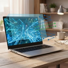 Scratch Resistant 15.6 Inch Screen Protectors - 2 Pack with Blue Light Blocker