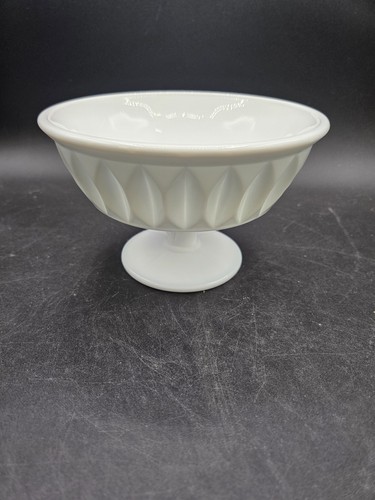 VTG. Milk Glass Pedestal Compote Bowl - Picture 2 of 8
