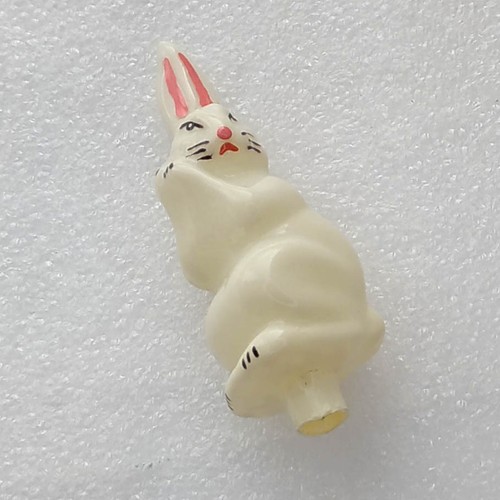Vintage Glass Christmas Ornament Xmas Tree USSR Antique Decoration Bunny Hare - Picture 6 of 6