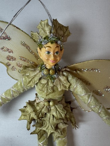 Fee Elfe Puppe Fantasy geflügelte Figur Skulptur 7 Zoll mit Ständer hängend Wald - Bild 4 von 6
