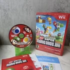 New Super Mario Bros Wii CIB Complete w/ Manual Tested Clean Disc - Case Damage