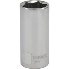 Klutch Deep Socket, Metric, 25mm, 1/2in.-Drive, 6-Pt.