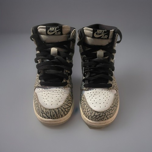 Scarpe Air Jordan 1 High (GS) "Cemento" Grandi Bambini Tech Grigio-Nero-Bianco FD1437-052 - Foto 8 di 16