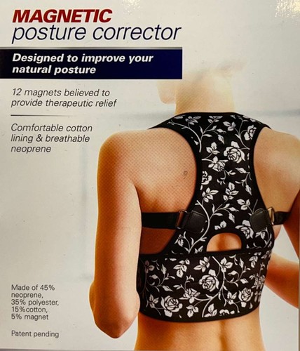 Corrector de Postura Magnético Rosa - Diseño Floral Rosa (X-Grande) - Imagen 2 de 3