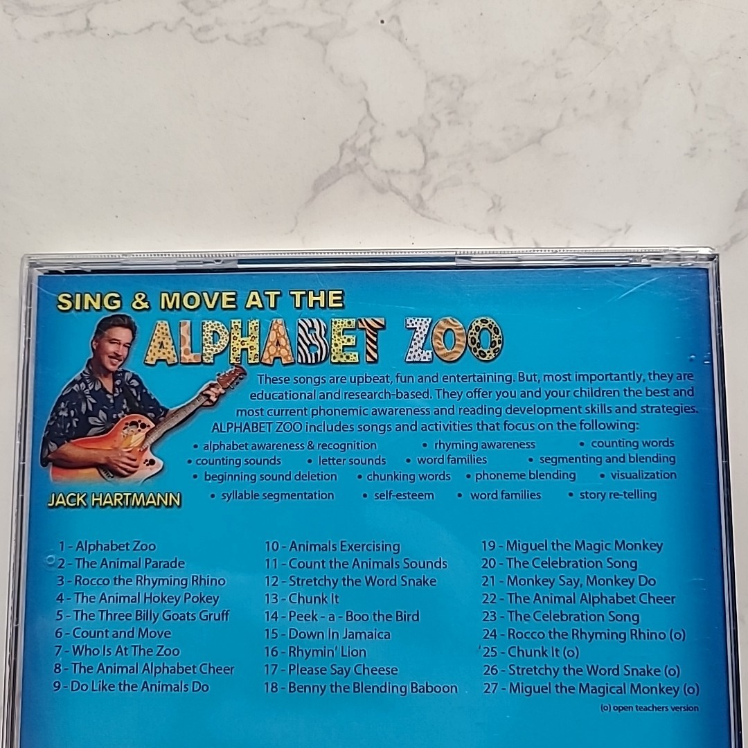 Sing & Move at Alphabet Zoo by Jack Hartmann NEW Sealed CD 2003