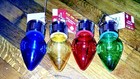 SET OF 4: LARGE CHRISTMAS SOLAR HANGING LIGHT BULBS