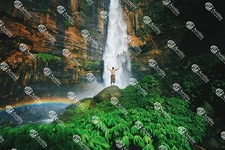 Digital Image Picture Photo Pic Wallpaper Background Waterfalls AI Art- 58