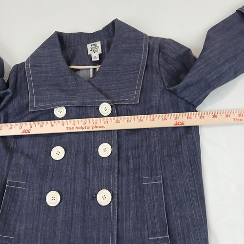 Ivy Jane Jeansjacke Damen Small Zweireiher Peacoat 3/4 Arm Cropped - Bild 11 von 13