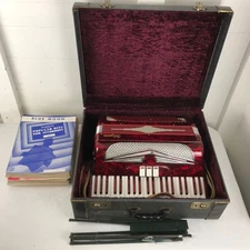1950s Ortigara Accordion w/ Case & More. 41/120. 16-3/4" Keyboard. 3/2 Switches